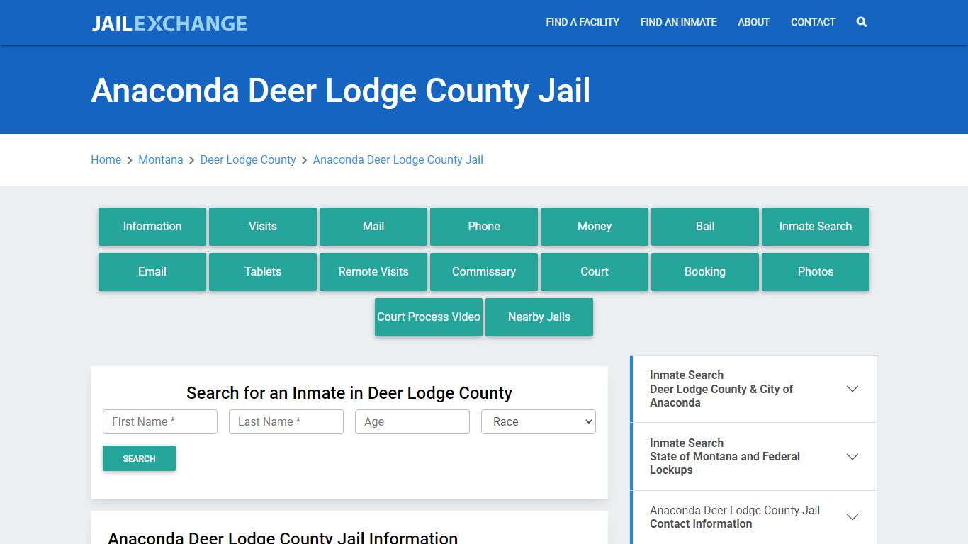 Anaconda Deer Lodge County Jail